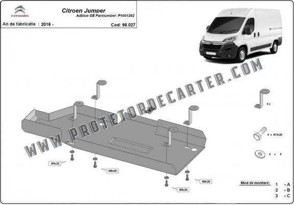 Protetor de aço tanque AdBlue Citroen Jumper