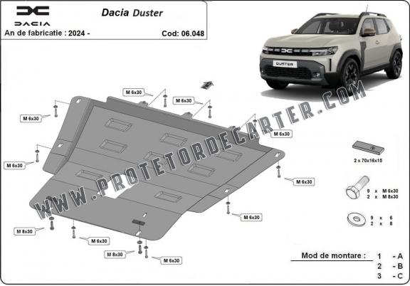 Protetor de Carter de aço Dacia Duster - 4x2