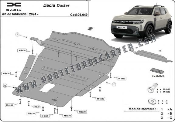 Protetor de Carter de aço Dacia Duster - 4x4