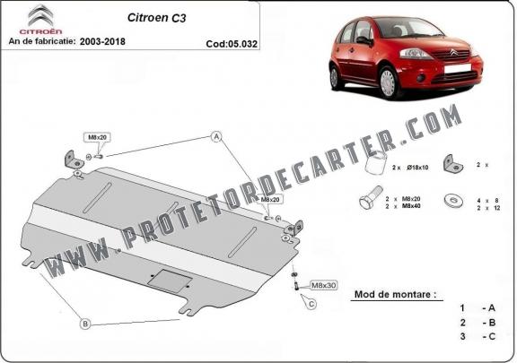 Protetor de Carter de aço Citroen C3