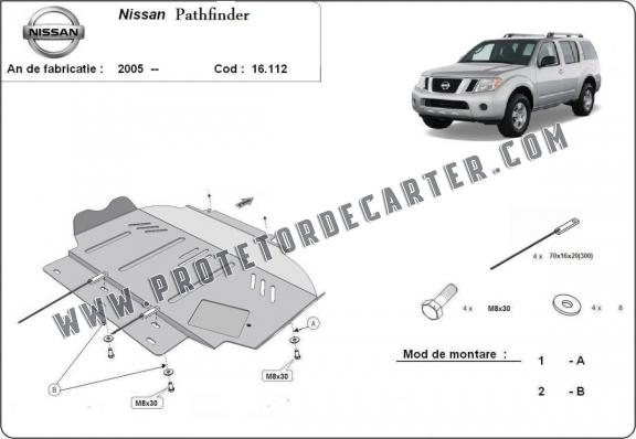 Protetor de Carter de aço Nissan Pathfinder