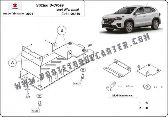 Protetor diferencial de alumínio Suzuki S-Cross