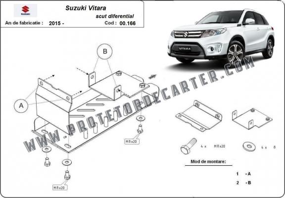 Protetor diferencial de alumínio Suzuki Vitara