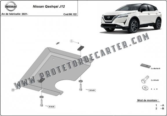 Protetor diferencial de aço  Nissan Qashqai J12