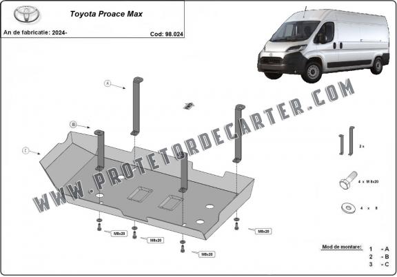 Protetor de aço tanque AdBlue Toyota Proace Max