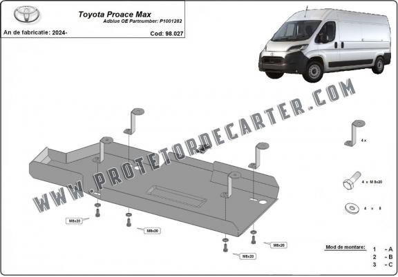 Protetor de aço tanque AdBlue Toyota Proace Max - P1001282