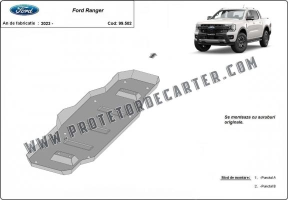 Protetor de aço para o tanque de combustível Ford Ranger (MB3G9A147CF; 2643728)